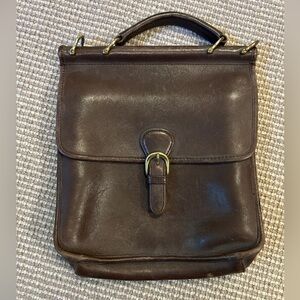 Vintage brown leather handbag Hunt Club